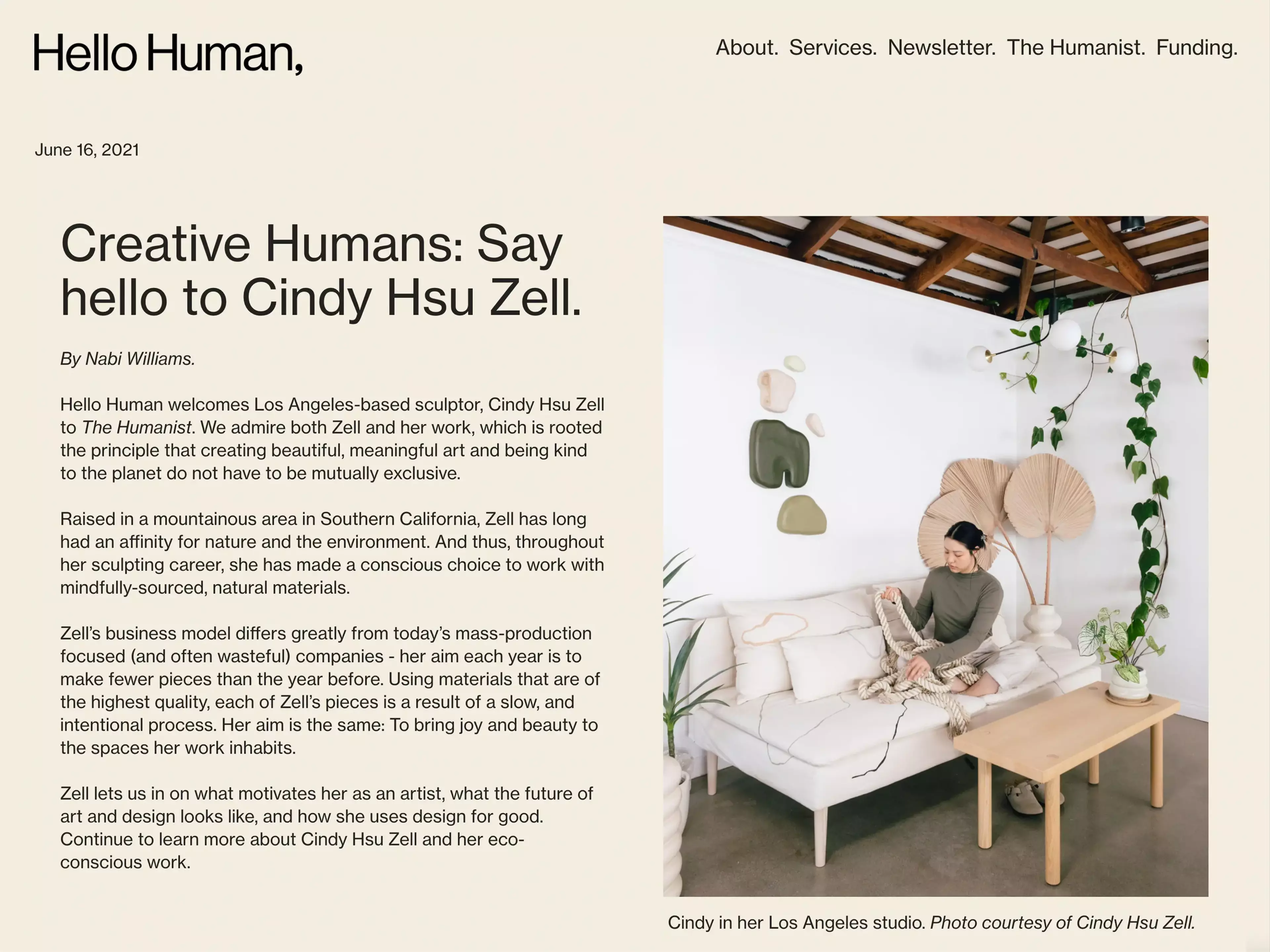 Screenshot of Hello Human feature