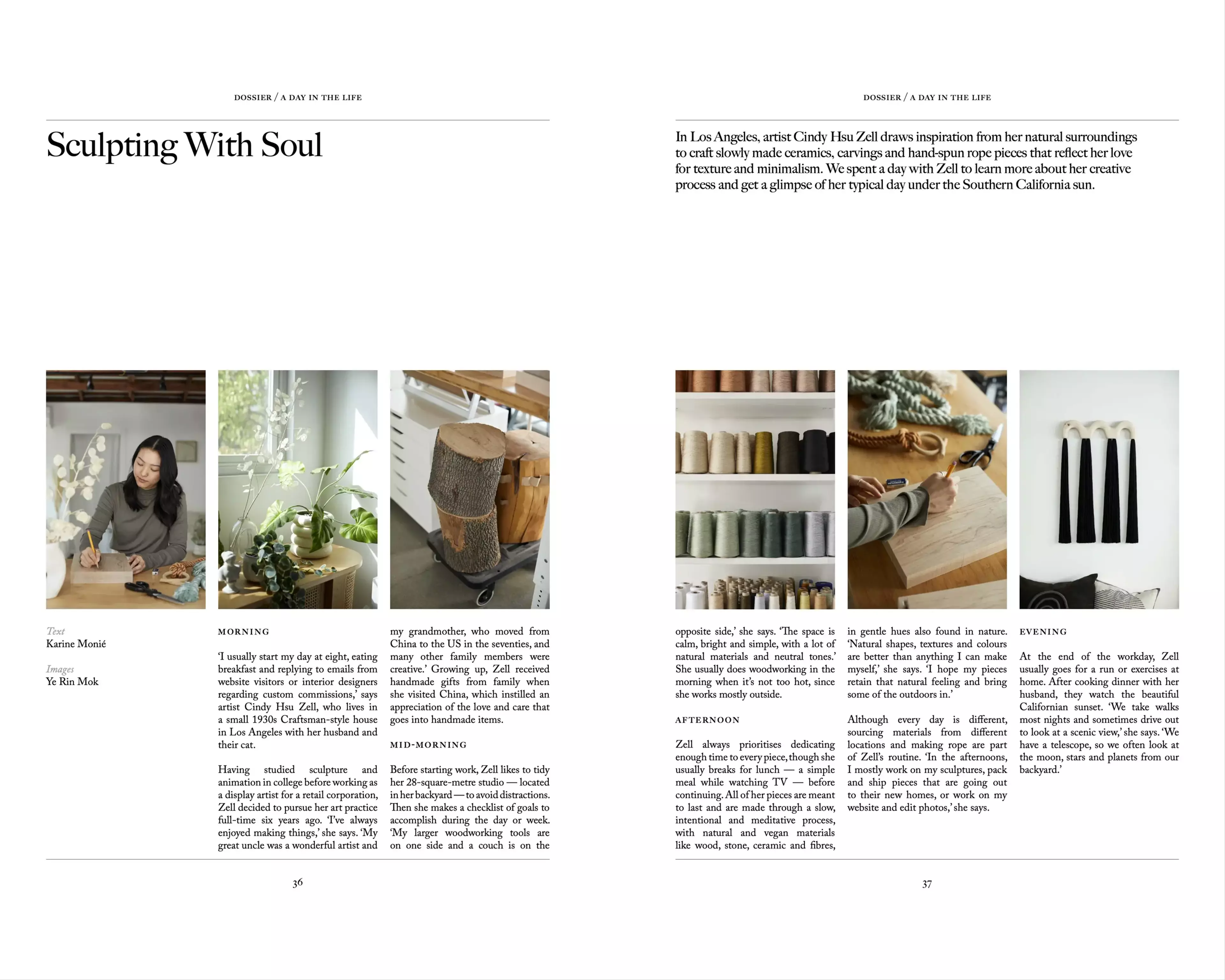 Screenshot of Design Anthology Magazine feature