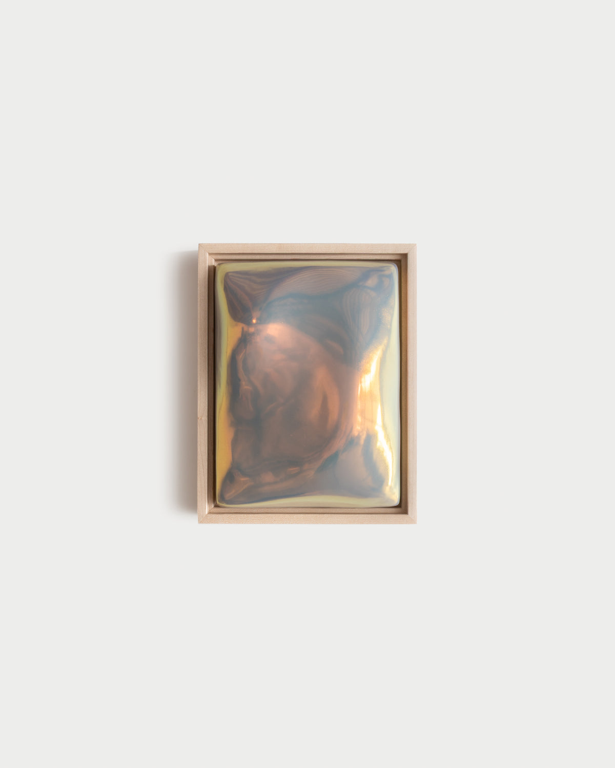 Hold 6x8" ceramic wall relief with a rounded raised form and iridescent glaze
