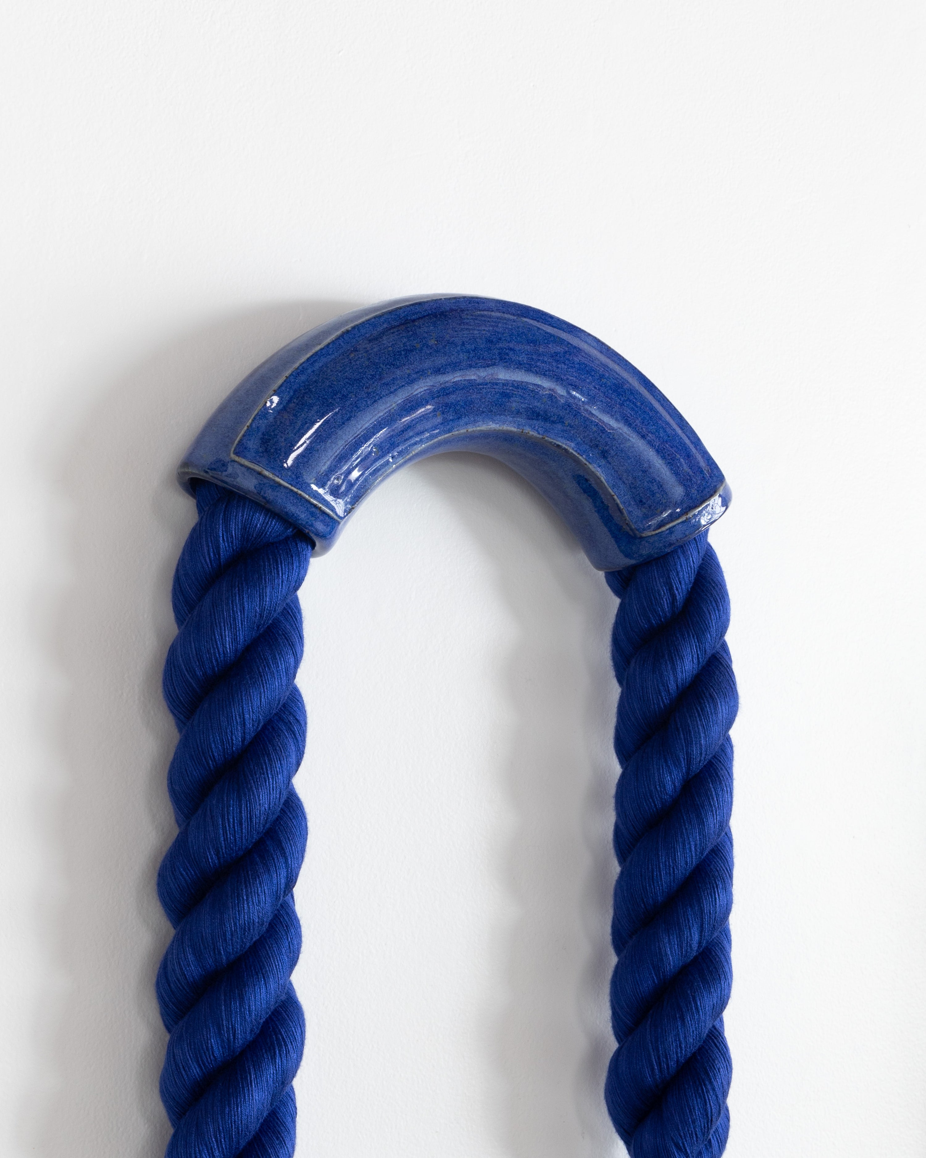 Large Cobalt Ceramic Semi Arch (Cobalt Rope)