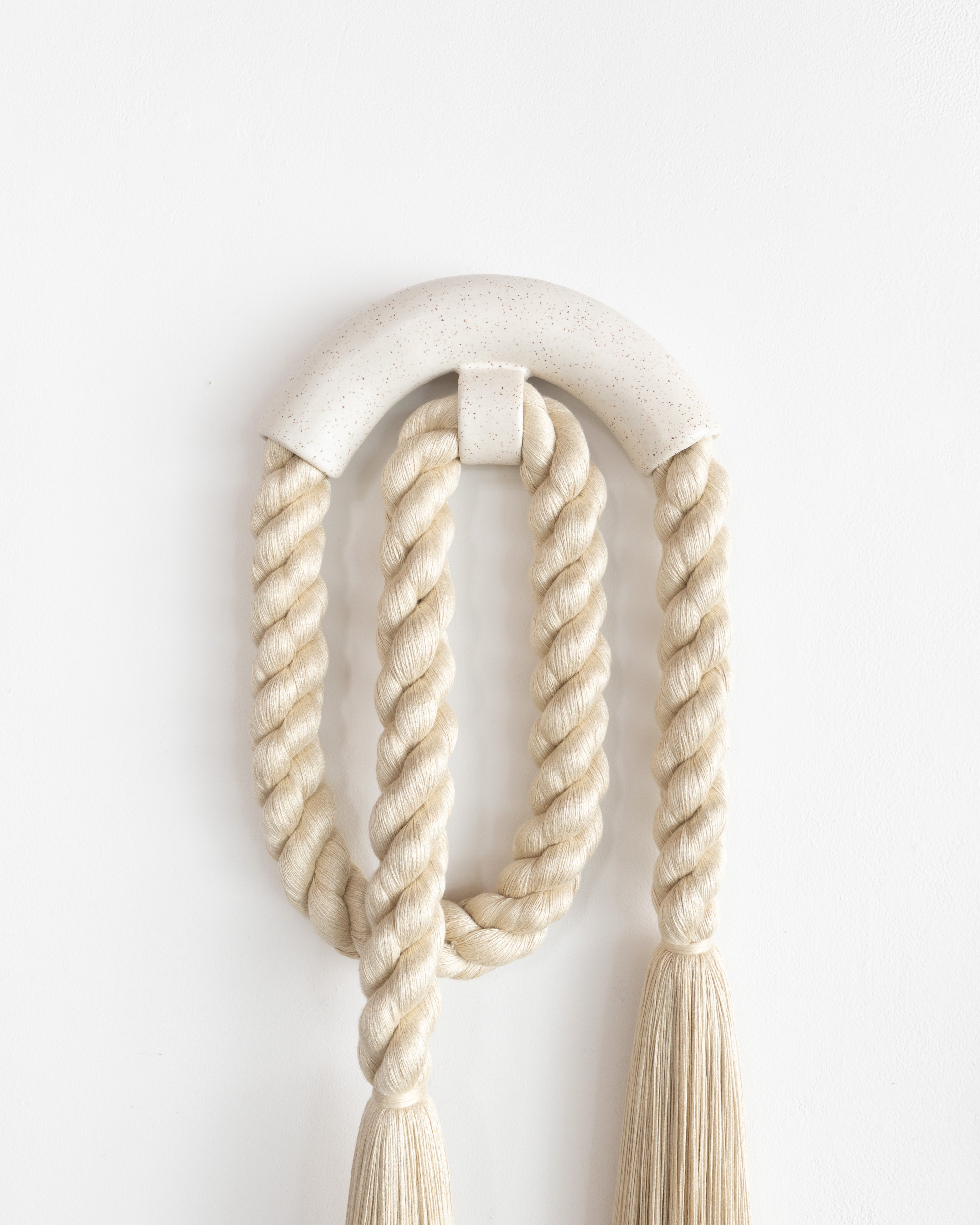 Medium White Ceramic Arch Loop (Sand Rope)