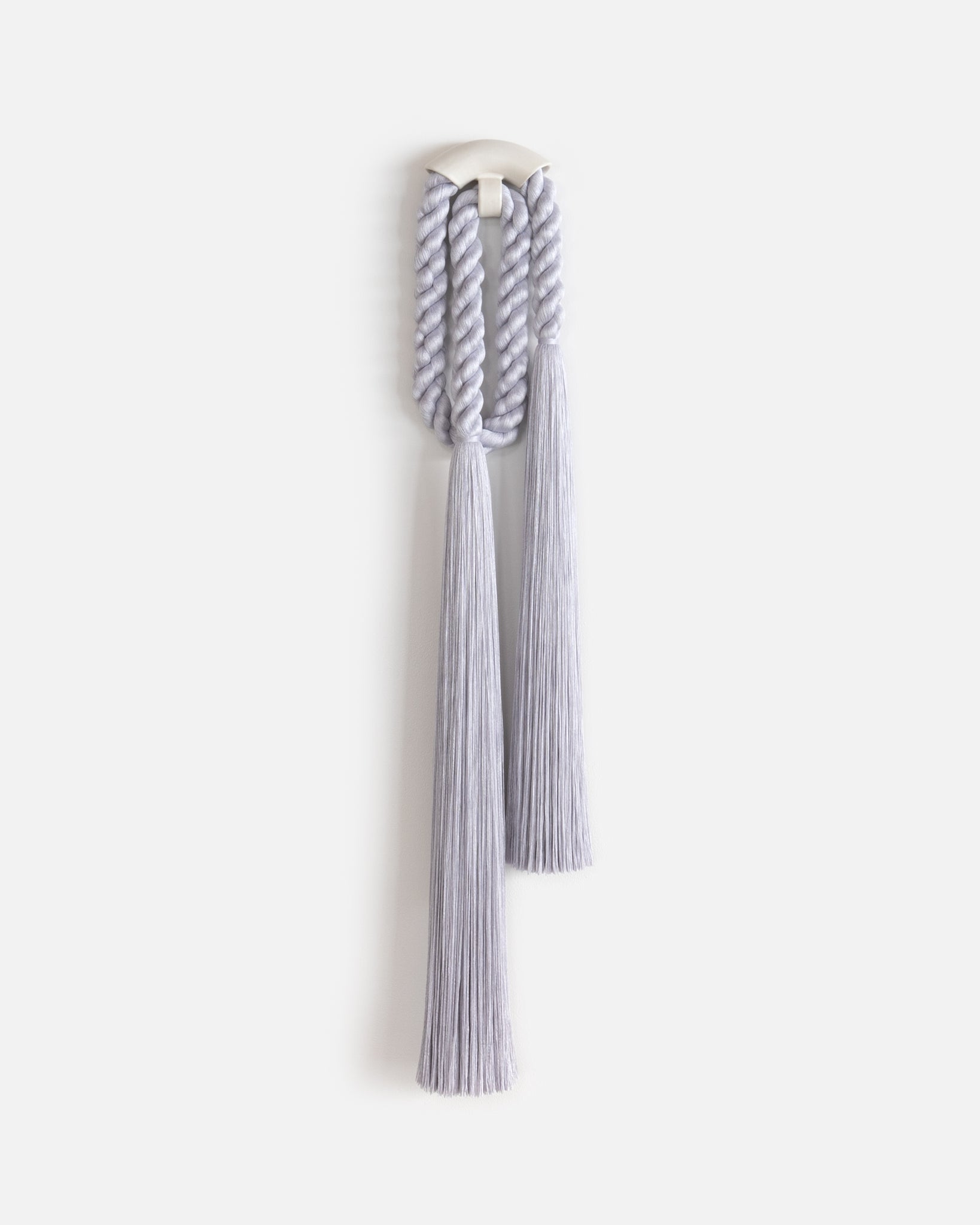 Medium White Ceramic Semi Arch Loop (Lavender)