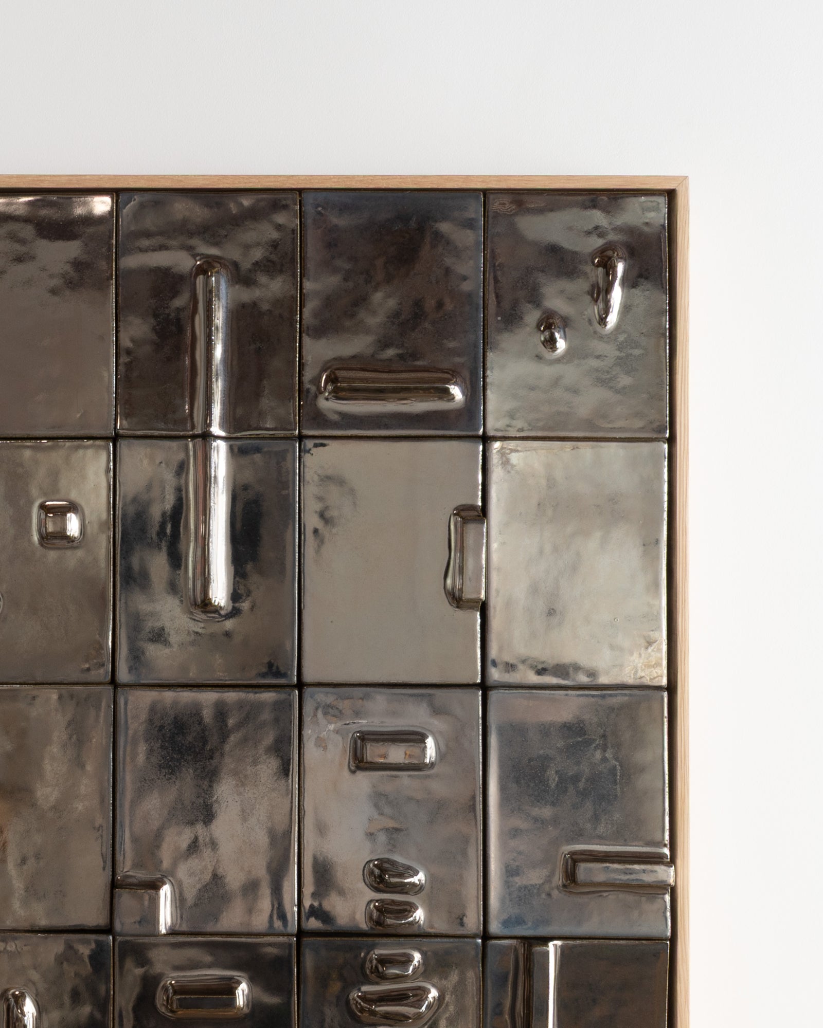 Continuum Tile Mural in Dark Chrome