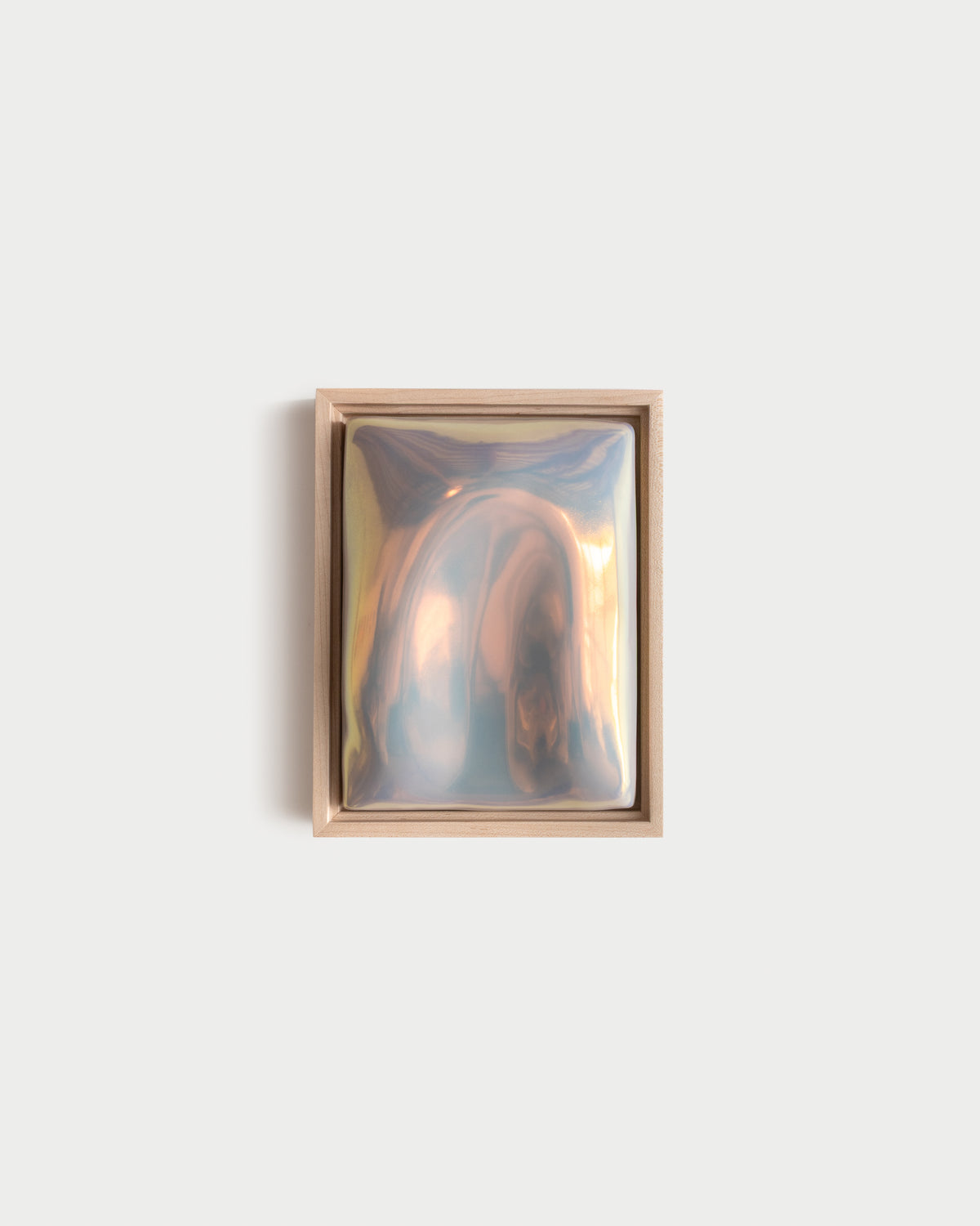 Arch 6x8" ceramic wall relief with a raised arch form and iridescent glaze